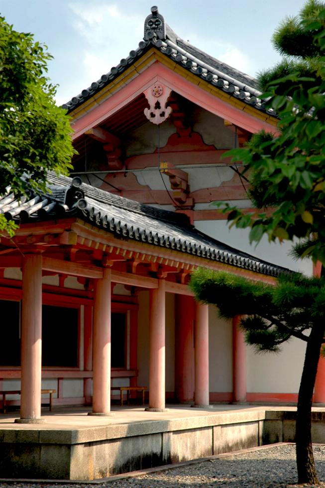 The outside of Sanjusangendo Hall, Kyoto.