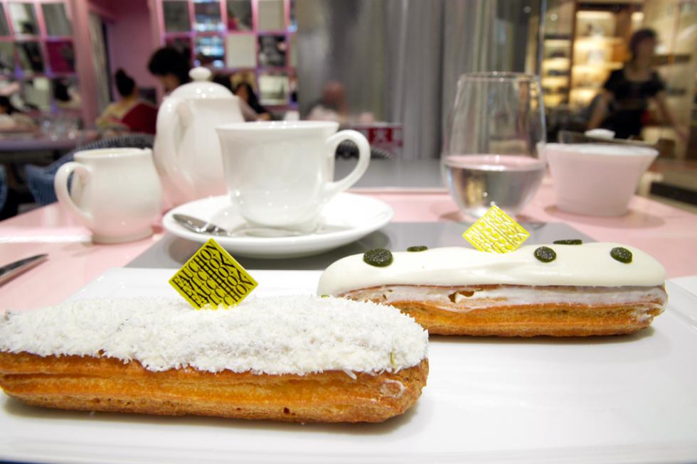 Eclairs at the high-end pastry shop Fauchon at the Takashimaya Times Square in Toyko, Japan.