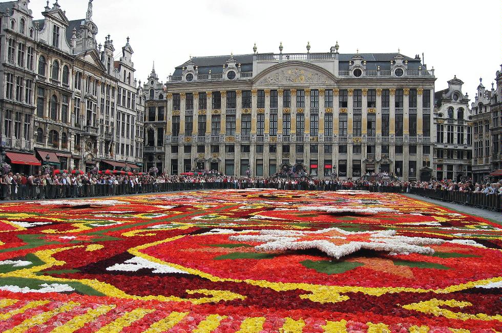 Carpet of Flowers, 2006, Grand Place, Brussels, Belgium.