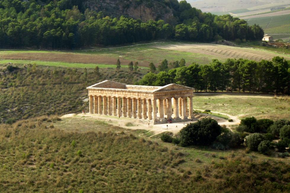 The Doric temple of Segesta in Sicily.