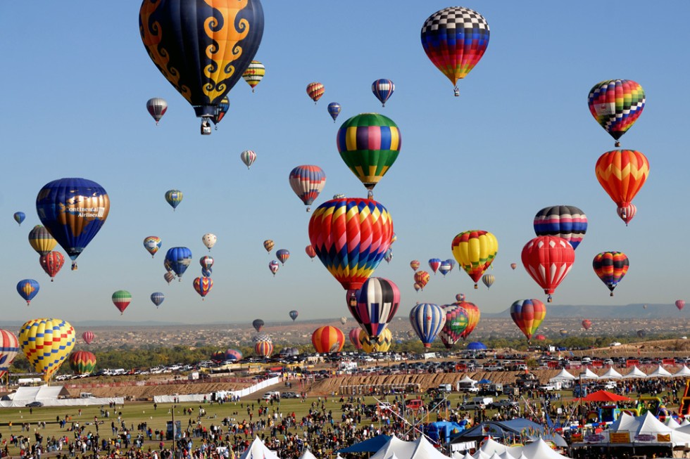 Mass ascension at Balloon Fiesta, Albuquerque.