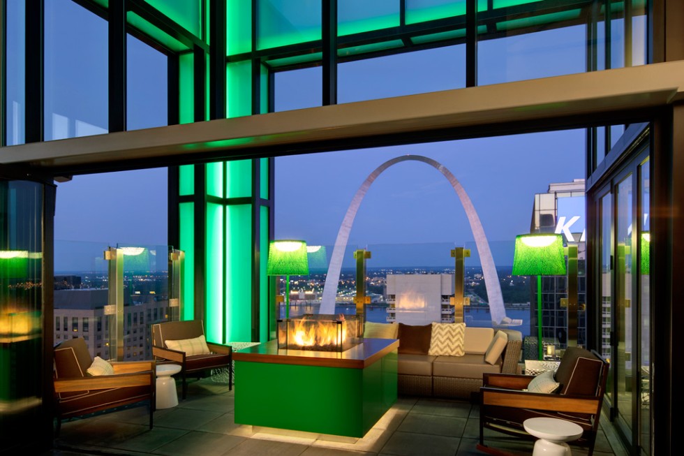 Three Sixty Rooftop Bar at Hilton St. Louis at the Ballpark.