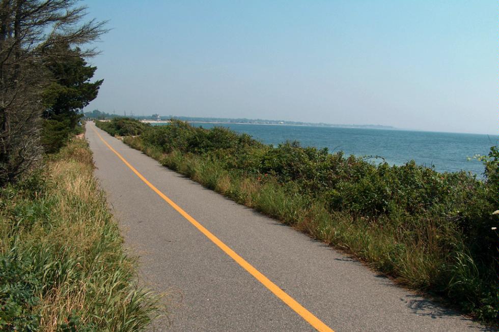 Shining Sea Bikeway in Falmouth to Woods Hole, Cape Cod.