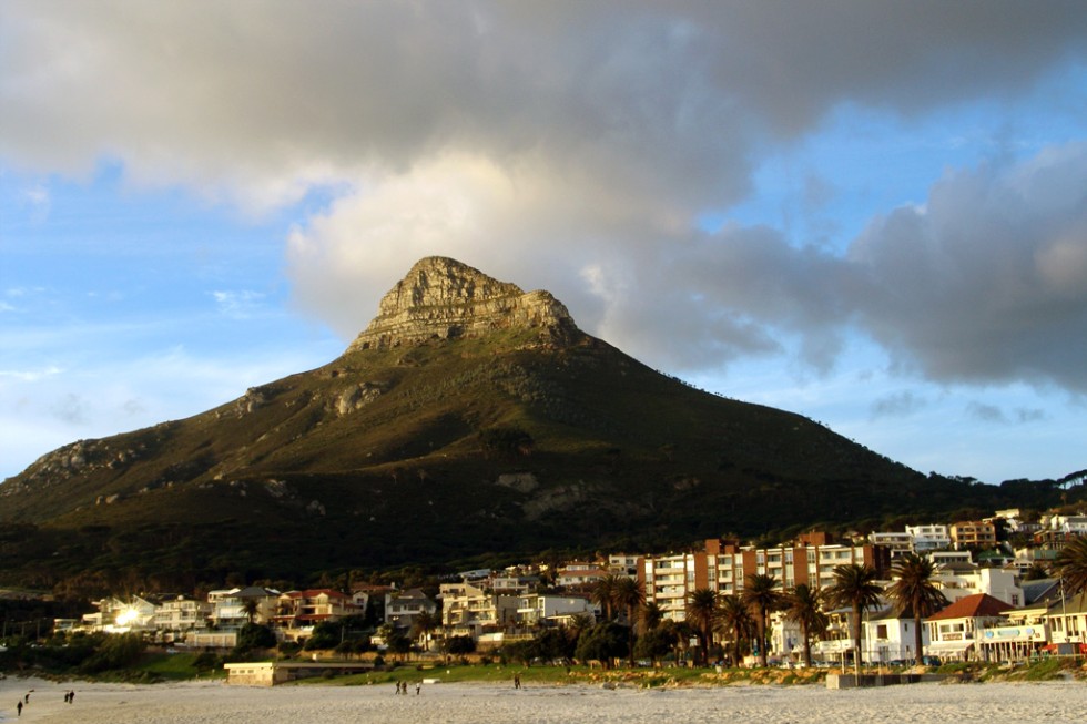 Table Mountain rising above Cape Town, South Africa.