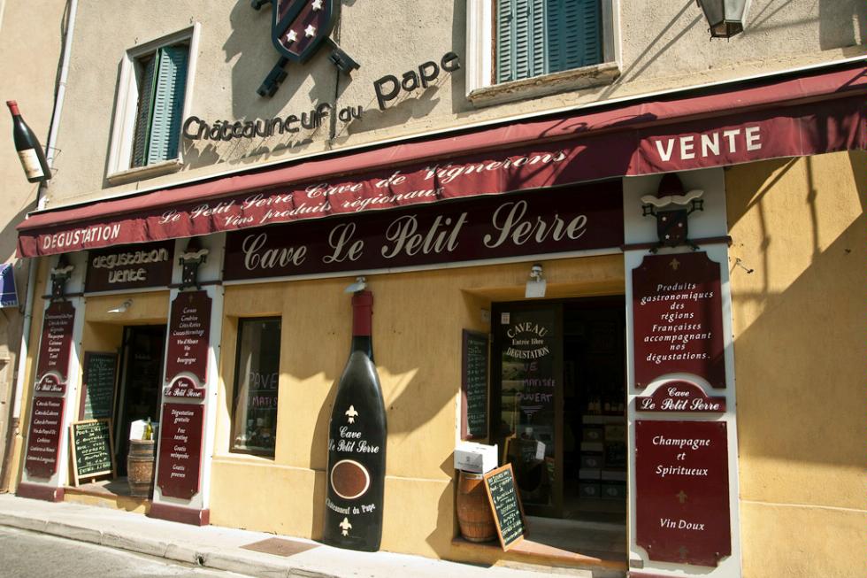 A wine shop in Chateauneuf-du-Pape, France.