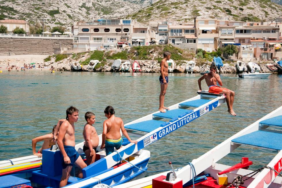 Outside Marseille, the craggy coves of Les Calanques attract sporty urban hipsters.