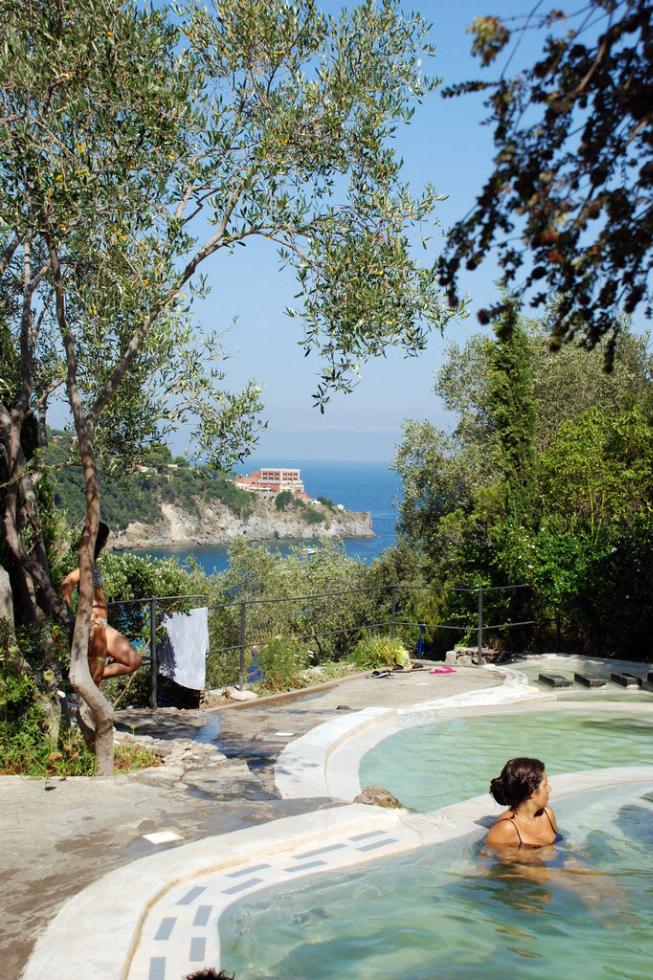 Thermal pools in Ischia.