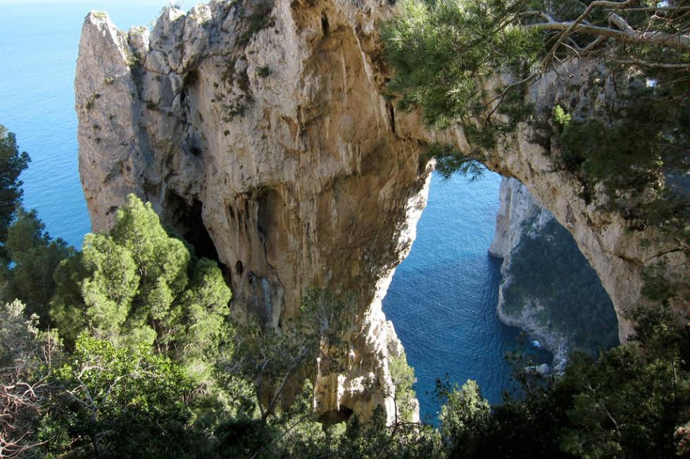 The Arco Naturale in Capri, Italy.