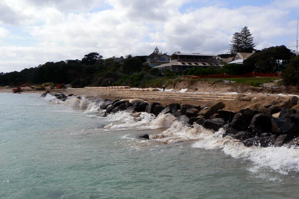 Trying to stop the beach from eroding any further in Portsea, Australia. (Pictured: The Portsea Hotel)