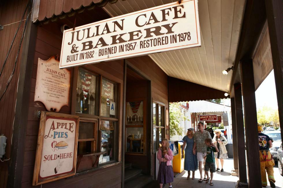 Julian Café & Bakery is famous for its apple pie in Julian, California.