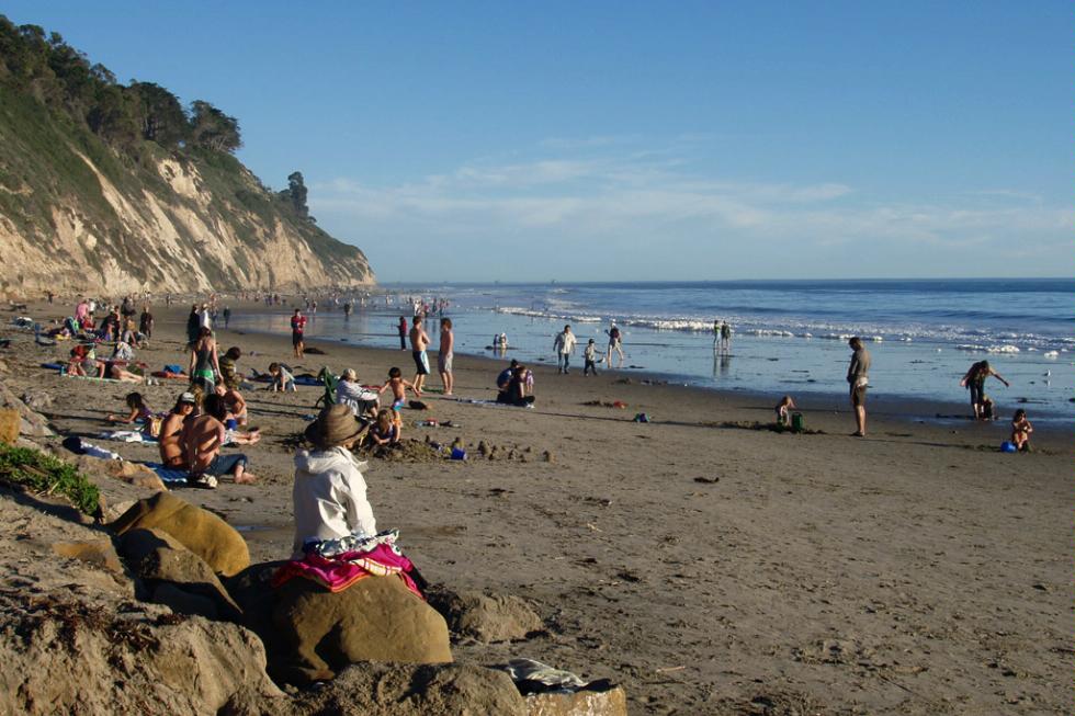 The beach at Santa Barbara, California.