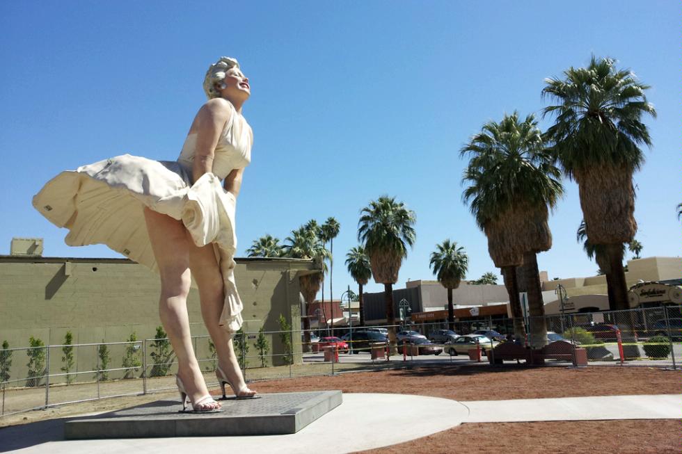 The Forever Marilyn statue of Marilyn Monroe in Palm Springs, California.