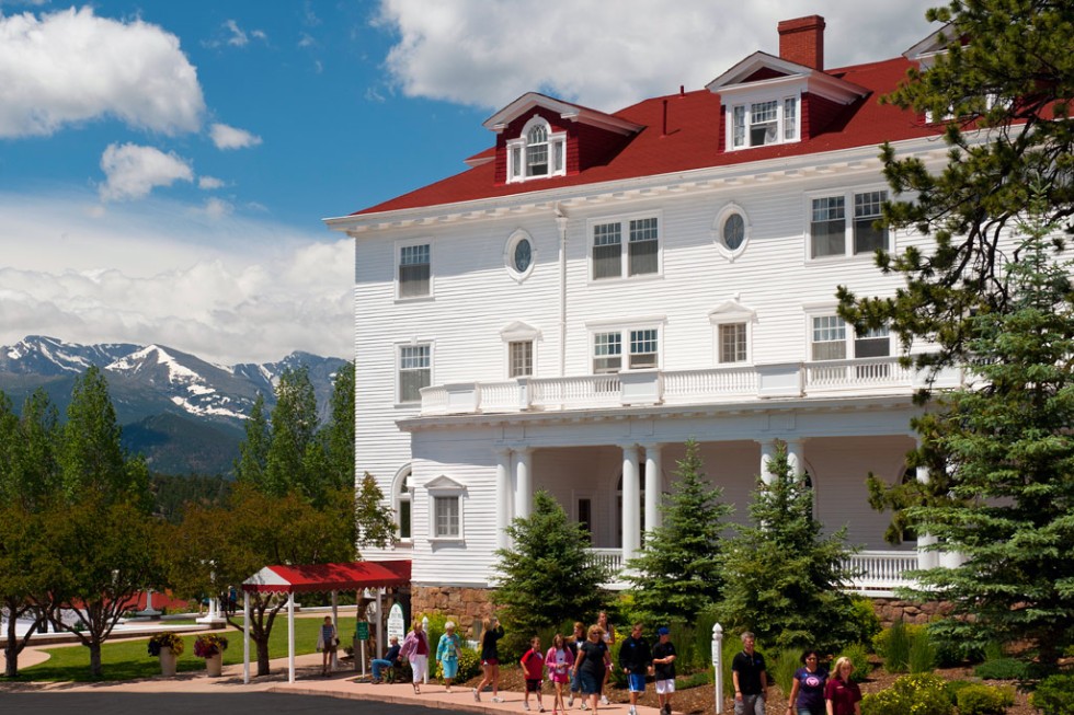 A ghost tour underway at the famous Stanley Hotel, which inspired Stephen King to write "The Shining."
