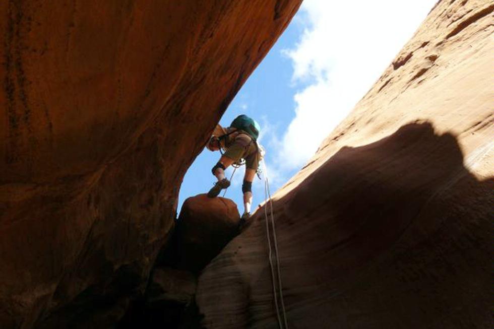 Canyoneering at the Escalante National Monument in Utah.