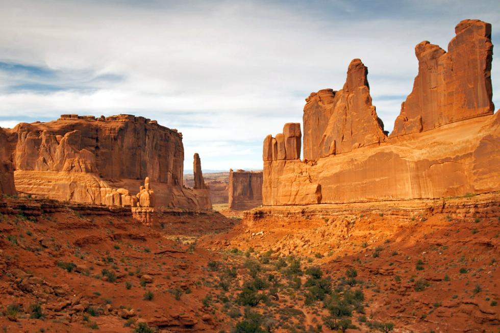 Park Avenue in Arches National Park in Utah.