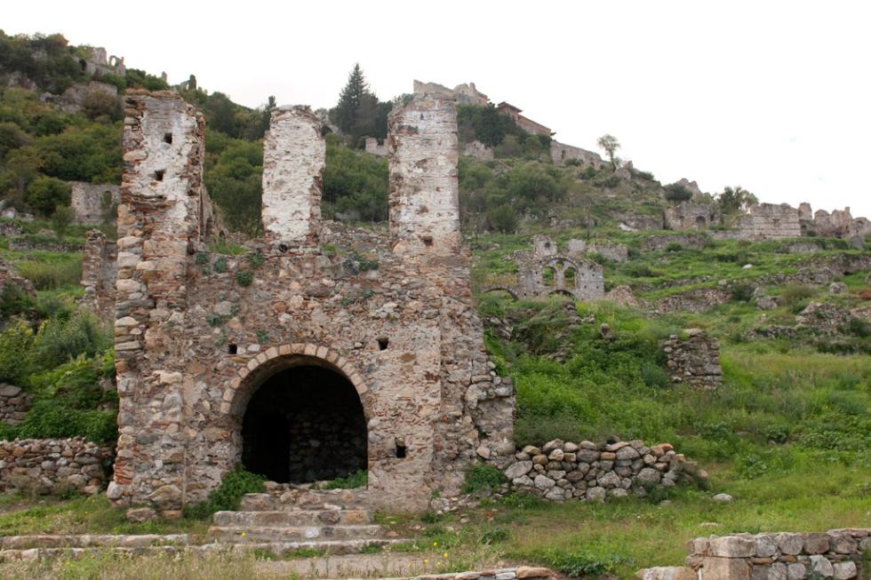 Ruins of Mystras, Peloponnese, Greece.