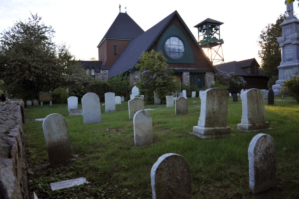 The oldest graveyard in Bar Harbor, Maine