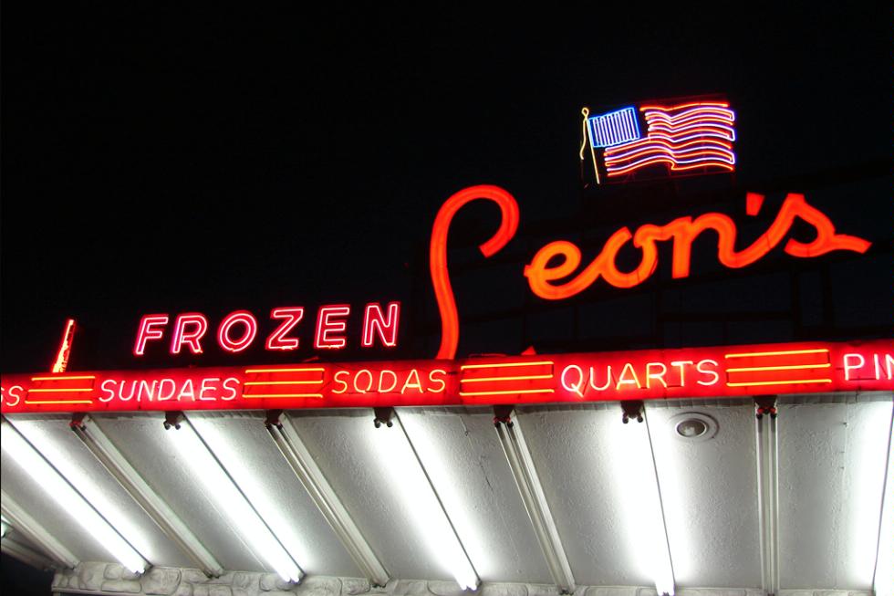 Leon's Frozen Custard Drive In in Milwaukee, Wisconsin.