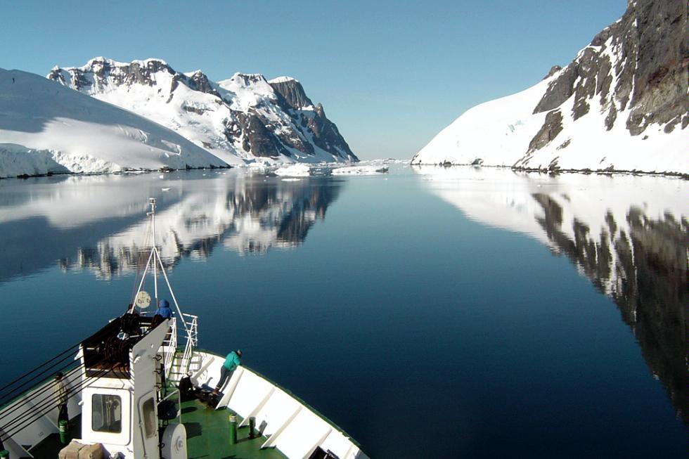 Cruising through the LeMaire Channel, Antarctica.