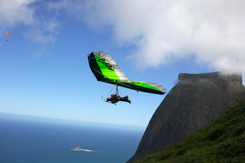 Hang-gliding in Rio de Janeiro, Brazil.