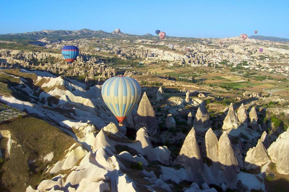 Hot-air ballooning in Cappadocia, Turkey.