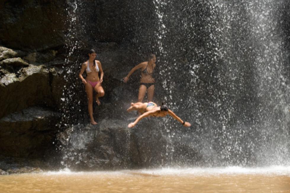 After working up a sweat getting there, you'll want to take the plunge at Montezuma Waterfall.