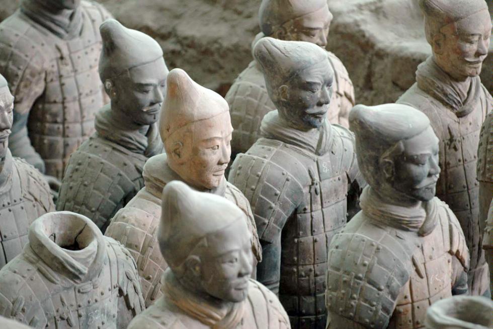 Terracotta warriors in Xian, China.