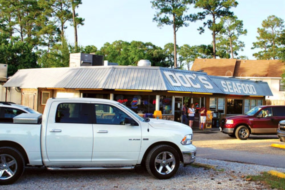 Doc's Seafood Shack & Oyster Bar in Orange Beach, Alabama. Photo: Southern Living Off the Eaten Path