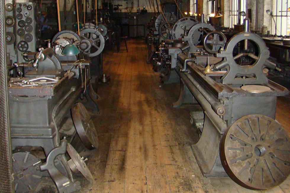 The machine shop at Thomas Edison's old laboratory complex at the Thomas Edison National Historical Park in West Orange, New Jersey