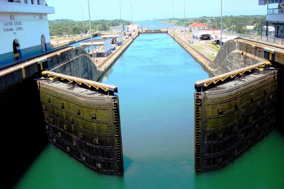 Gatun Locks at the Panama Canal.