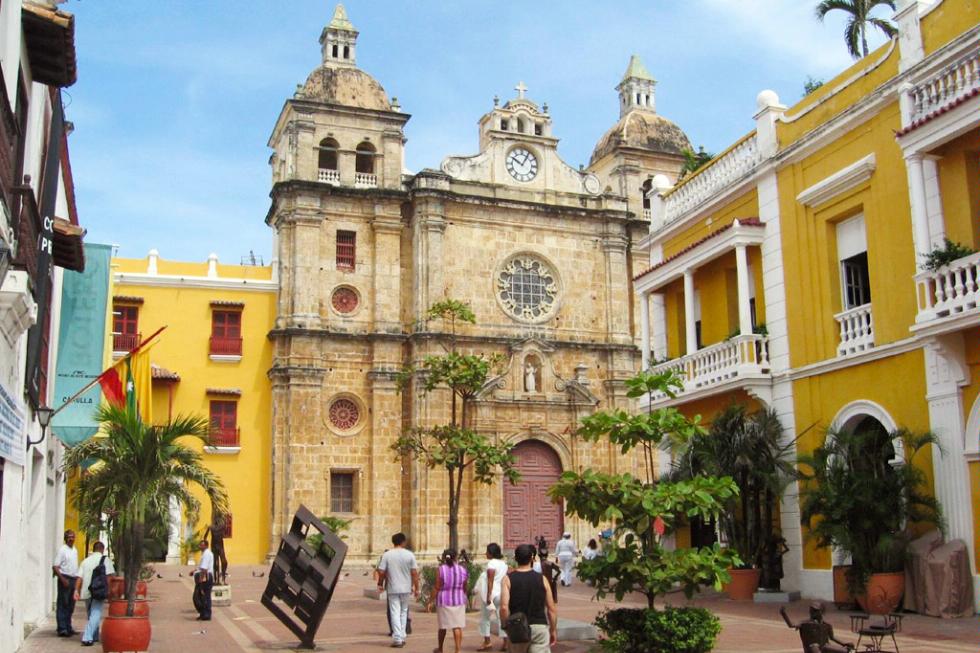 Iglesia de San Pedro Claver in Cartagena, Colombia.