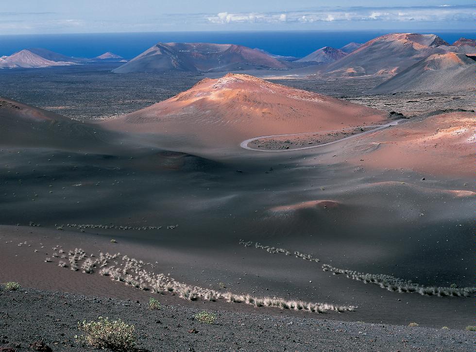 Mountains in Timanfaya National Park, Lanzarote, Canary Islands.