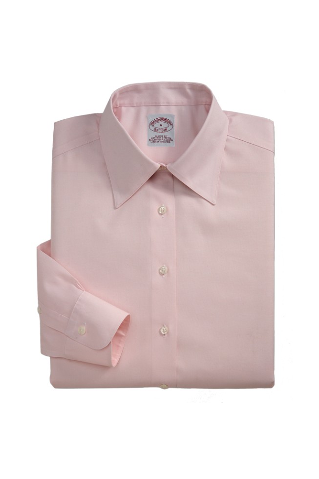 Women's wrinkle-resistant dress shirt by Brooks Brothers.