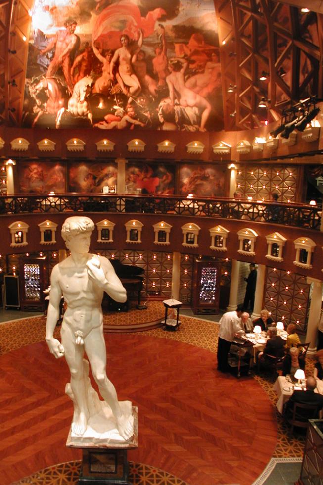 David's Steakhouse serves classic steakhouse fare in an opulent setting on the Carnival Pride.