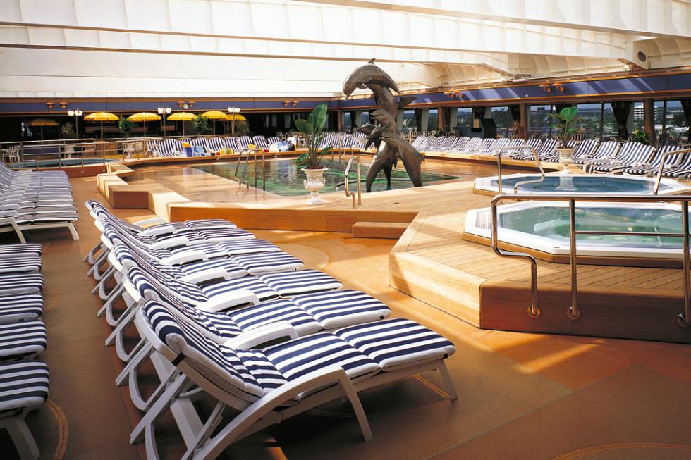 The Courtyard Grill on the Norwegian Cruise Line.