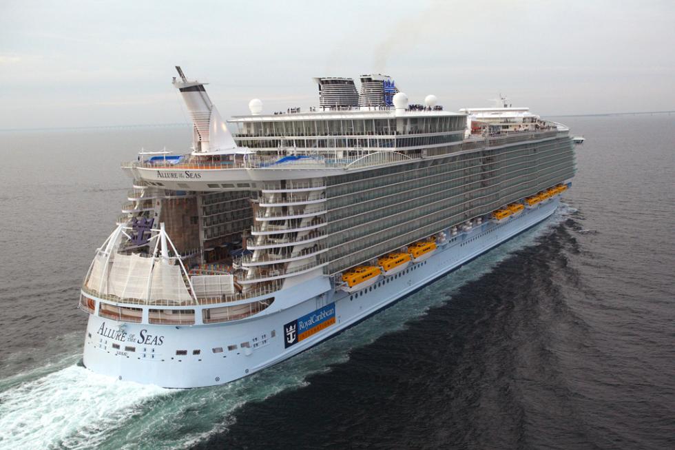 One of Royal Caribbean's newest ships, the Allure of the Seas has over 2,700 staterooms.