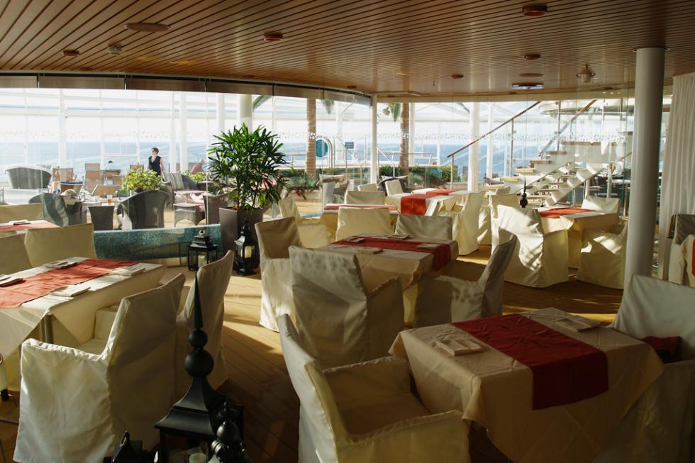 The Samba Grill serves steakhouse fare on the Allure of the Seas.