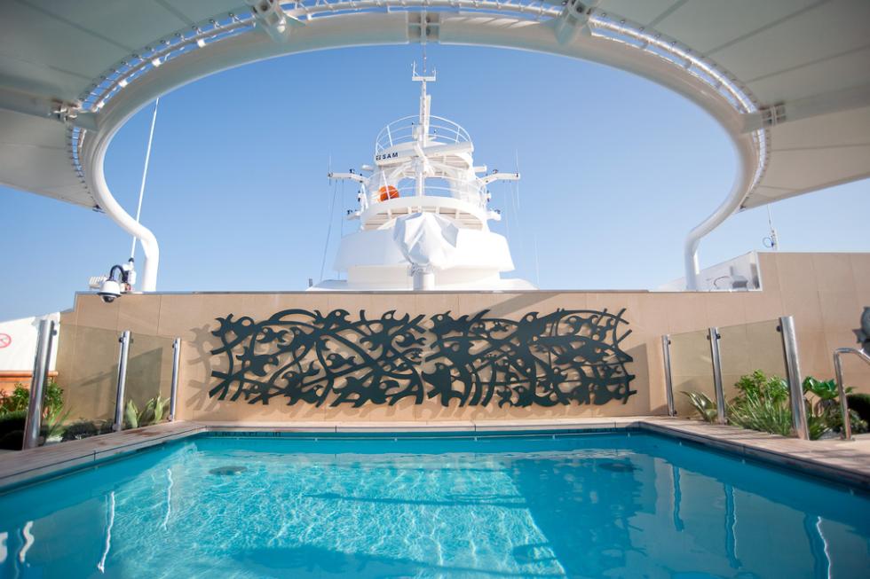 Part of the MSC Yacht Club, one of the private pools on the MSC Splendida.
