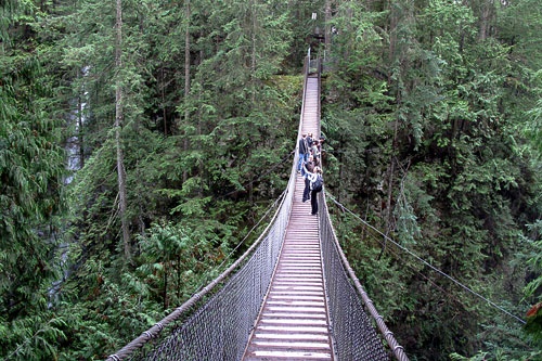 The Lynn Canyon Suspension Bridge in North Vancouver.