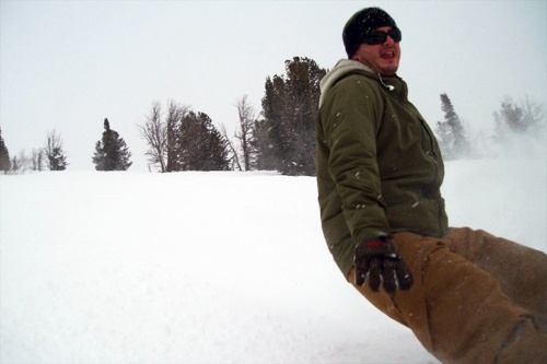 Snowboarding in Jackson Hole, Wyoming.